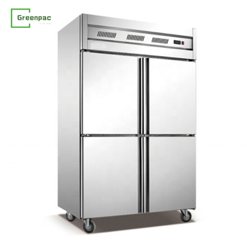 Four Doors Air Cooler Deep Freezer Stainless Steel Kitchen Refrigerator