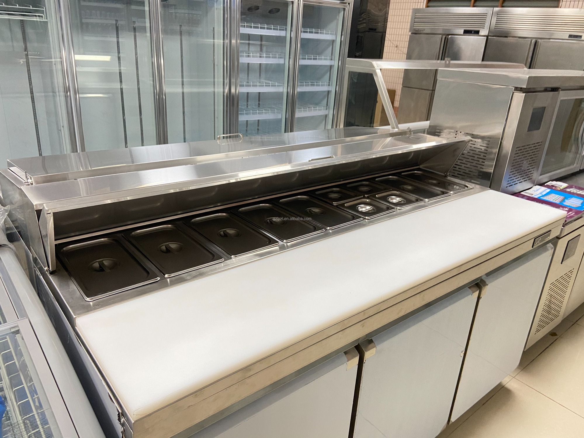 Work Table Refrigerator Sandwich Showcase