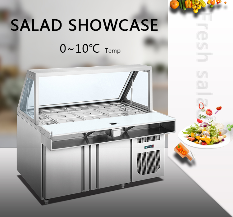 Work Table Refrigerator Salad Showcase