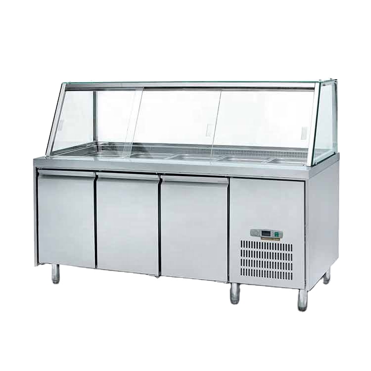 Work Table Refrigerator Salad Showcase