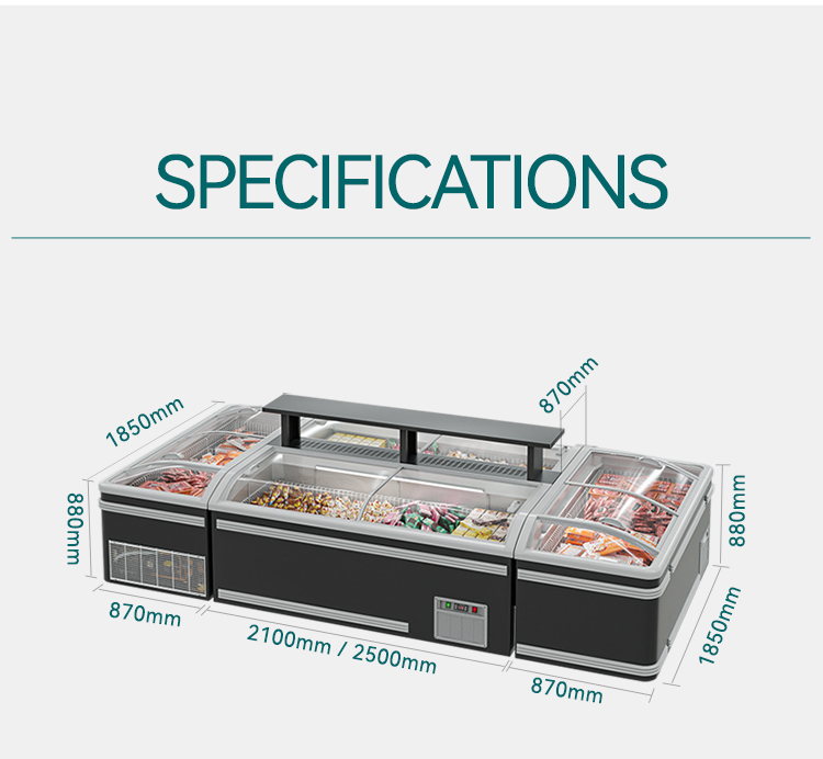 Commercial Combination Island Freezer