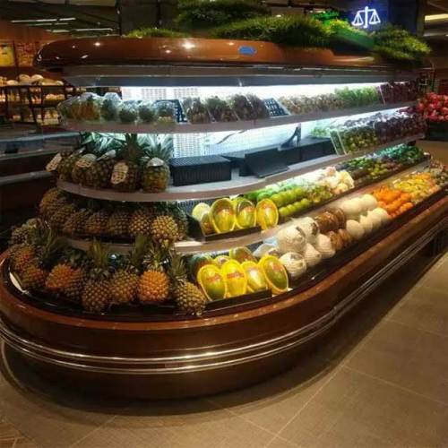 Round Open Display Refrigerator