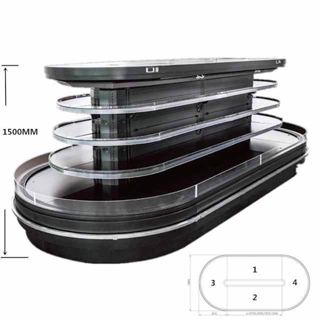 Supermarket Round Island Open Chiller