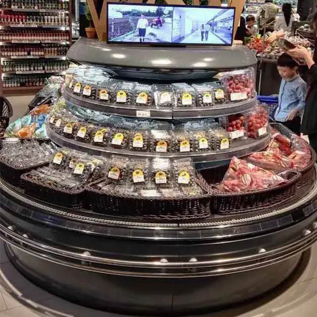 Round Open Display Cooler
