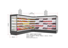 Open Multideck Fridge Open Display Cooler