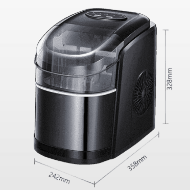 Stainless Steel 15KG/24H Bullet Cylindrical Home Ice Making Machine Countertop For Commercial Small Milk Tea Shop
