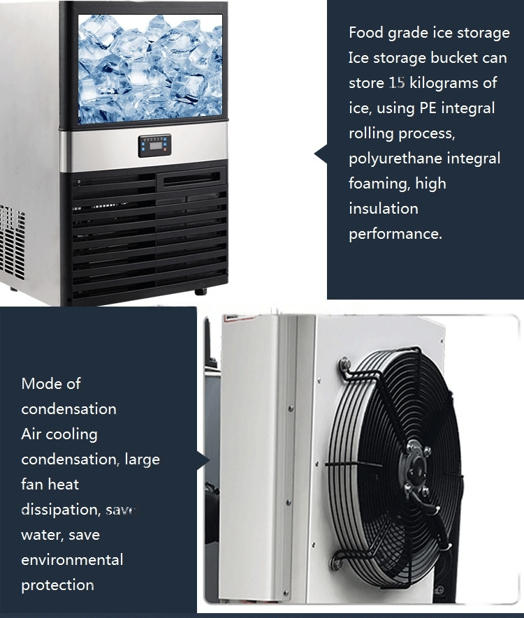 88Lbs/24H Integrated Cube Ice Machine(Economical Type)