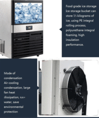 88Lbs/24H Integrated Cube Ice Machine(Economical Type)