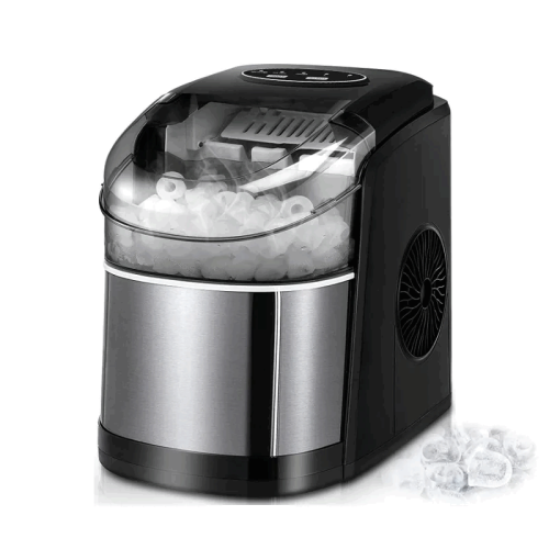Stainless Steel 15KG/24H Bullet Cylindrical Home Ice Making Machine Countertop For Commercial Small Milk Tea Shop