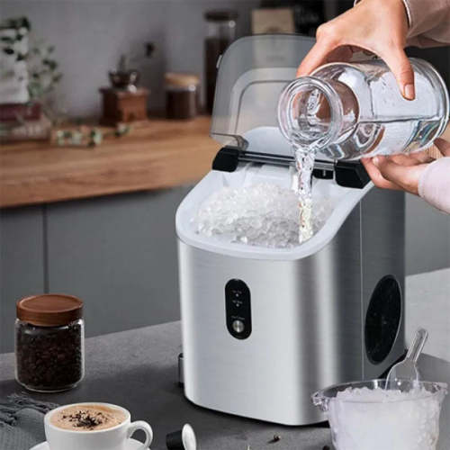 220V Electric Ice Maker 16KG Per 24H Automatic Manual Water Filling Portable Granular ice Making Machine for Home Bar