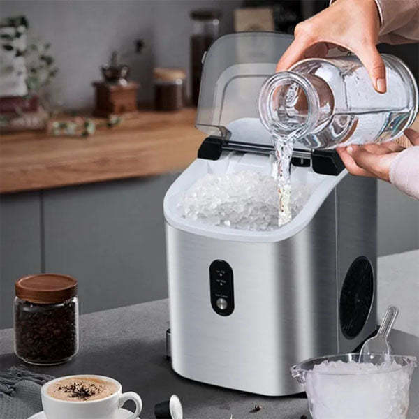 220V Electric Ice Maker 16KG Per 24H Automatic Manual Water Filling Portable Granular ice Making Machine for Home Bar