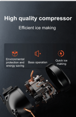 220V Electric Ice Maker 16KG Per 24H Automatic Manual Water Filling Portable Granular ice Making Machine for Home Bar