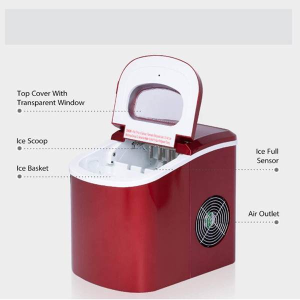 Portable Bullet Round Block Ice Cube Making Machine Small Bar Coffee Shop 15kgs/24H