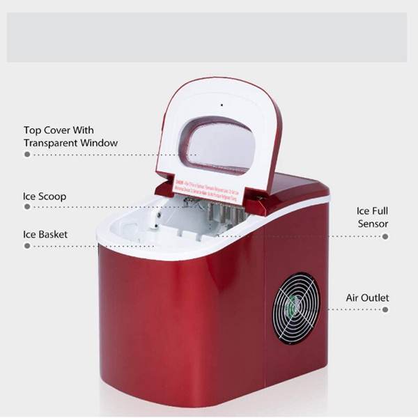 Portable Bullet Round Block Ice Cube Making Machine Small Bar Coffee Shop 15kgs/24H