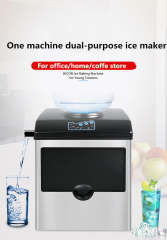 2 in 1 Water Ice Maker Stainless Steel 66kg Daily Ice Makers,Tabletop Ice Maker Machine