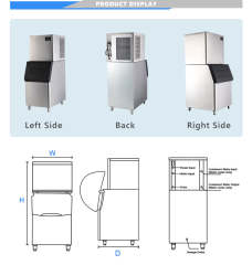 OEM 550Lb/770Lb/1100Lbs/24H Commercial Cube Ice Making Machine