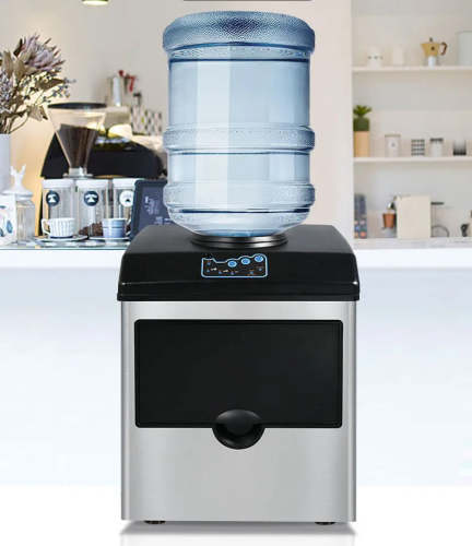 2 in 1 Water Ice Maker Stainless Steel 66kg Daily Ice Makers,Tabletop Ice Maker Machine