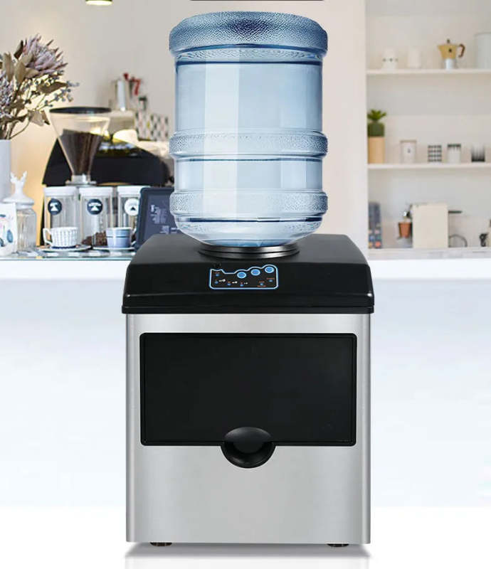 2 in 1 Water Ice Maker Stainless Steel 66kg Daily Ice Makers,Tabletop Ice Maker Machine