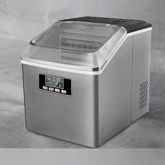 25Kg/24hrs Small Ice Maker Household Ice Maker Machine Square Ice Cube Full Transparent