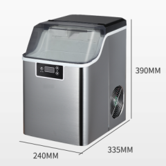 220V Electric Ice Maker 16KG Per 24H Automatic Manual Water Filling Portable Granular ice Making Machine for Home Bar