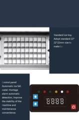 88Lbs/24H Integrated Cube Ice Machine(Economical Type)