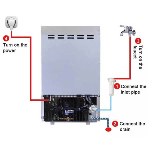 Snow Ice Maker 130Lb/220Lb/400Lbs/24H Ice Maker Machine