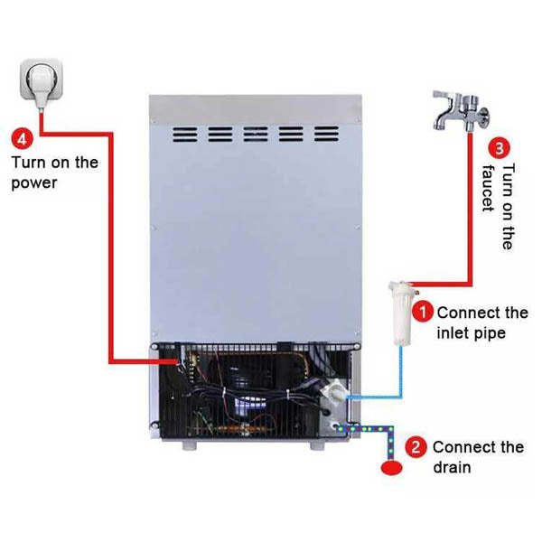 Snow Ice Maker 130Lb/220Lb/400Lbs/24H Ice Maker Machine