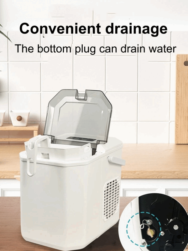 15KG Ice Machine Portable Electric Ice Maker Machine Mini Countertop Ice Bullet Maker