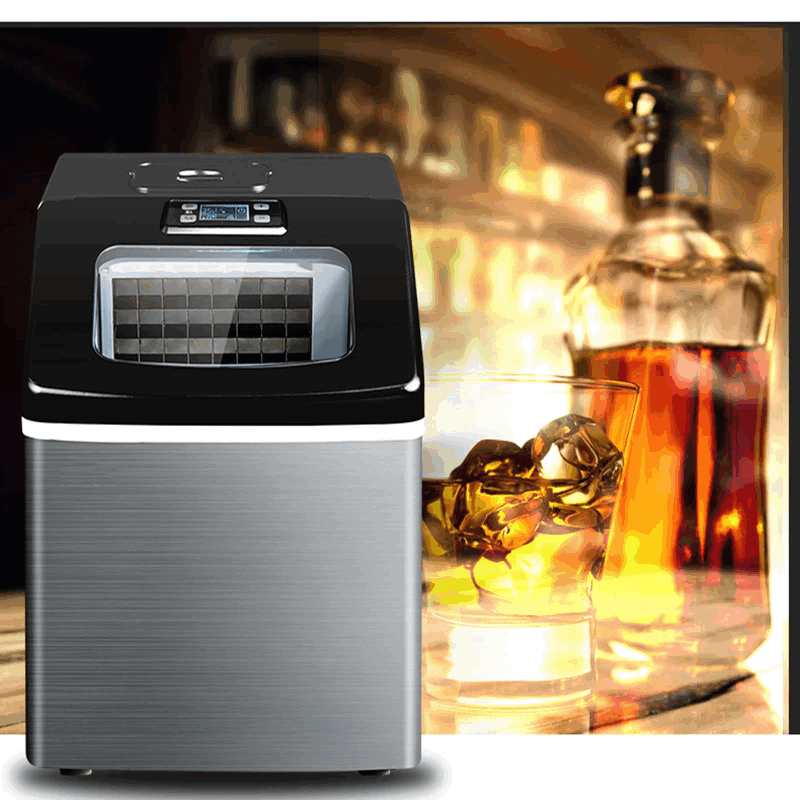NEW Ice Machine Commercial Tea Shop Small Square Ice 25-30kg Home Ice Maker