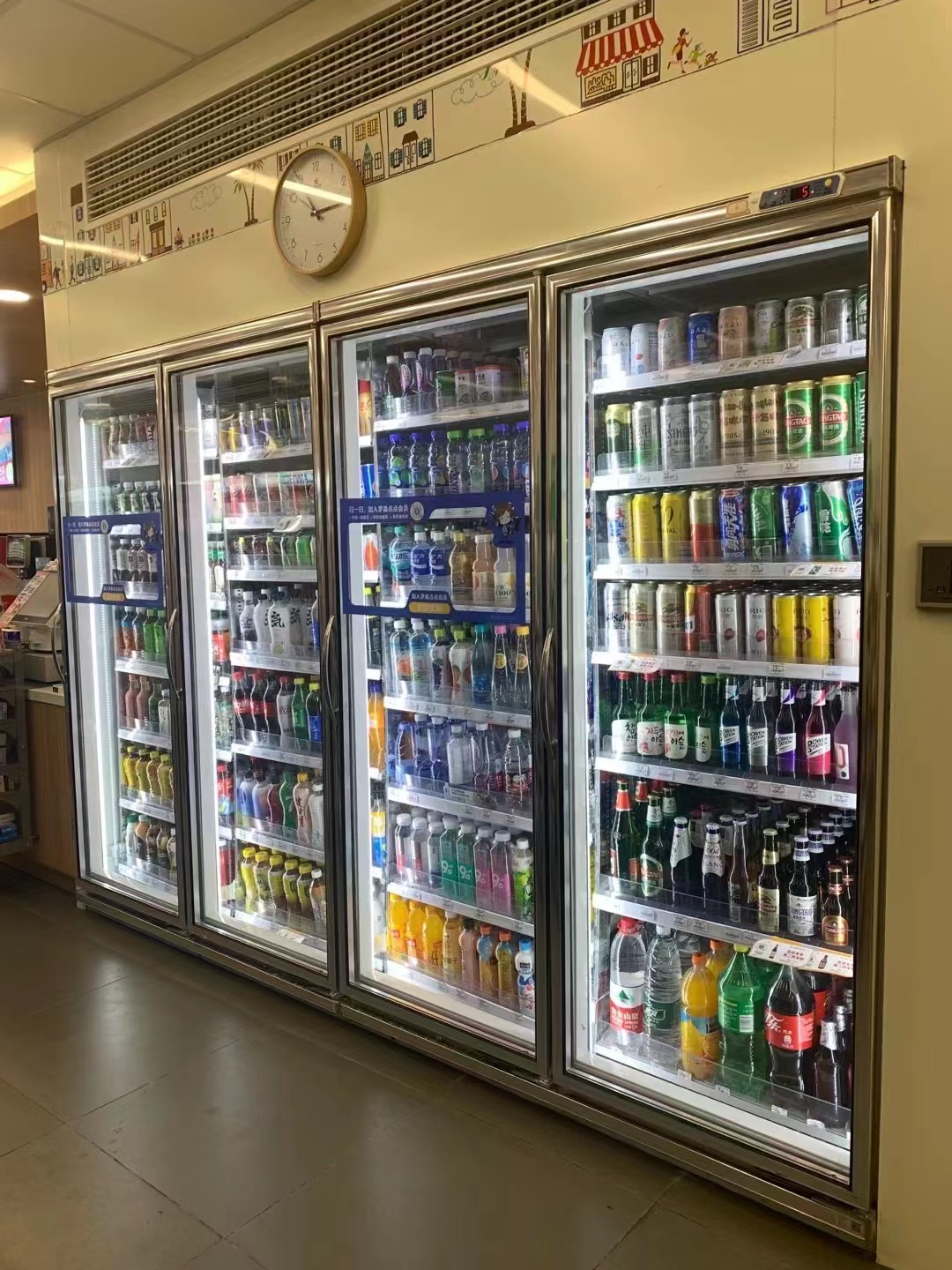 Wholesale Walk-in Freezer Rooms Low Temperature Glass Door for Display commercial refrigerator glass door