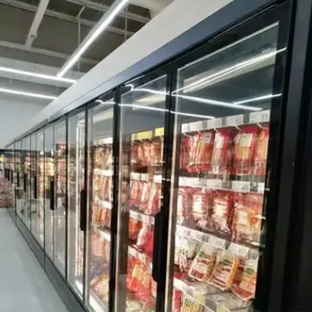 CE certificate display walk in cooler freezer room with beer cave