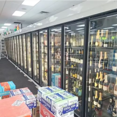 CE certificate display walk in cooler freezer room with beer cave