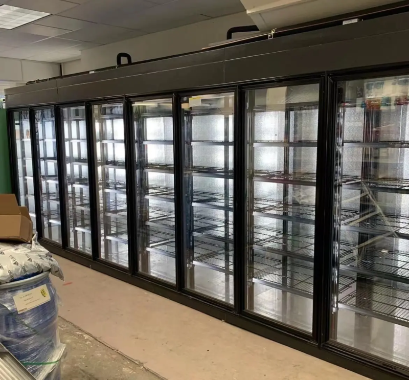 CE certificate display walk in cooler freezer room with beer cave