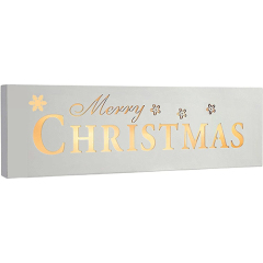 Christmas Led Sign 38 cm use for christmas decor,metal white color38 x 4 x 12 cm