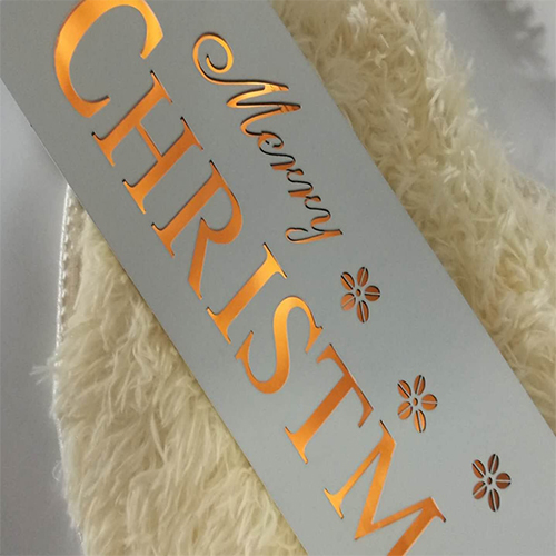Christmas Led Sign 38 cm use for christmas decor,metal white color38 x 4 x 12 cm