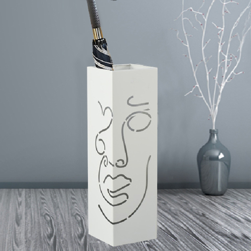 Metal Umbrella Stand with Water Catcher Tray, square, Diameter 15x15x52 cm, Umbrella Stand