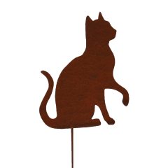 S/3 Garden Cat Garden Stake