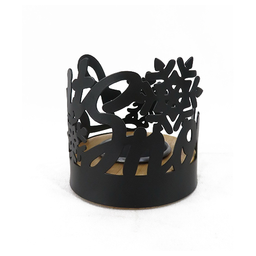 Christmas Floral Pattern Metal Tea Cup Base Centerpiece Christmas candle holder