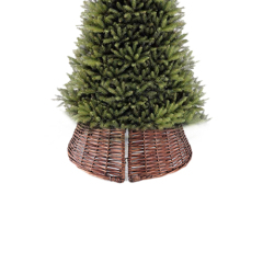 Christmas Tree Skirt Natural cane Basket Stand