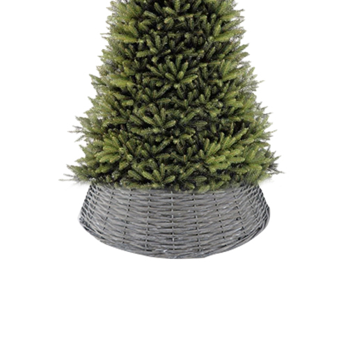 Christmas Tree Skirt Natural cane Basket Stand