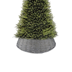 Christmas Tree Skirt Natural cane Basket Stand