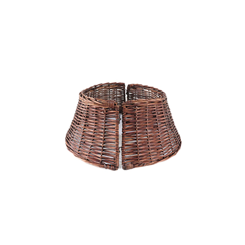 Christmas Tree Skirt Natural cane Basket Stand