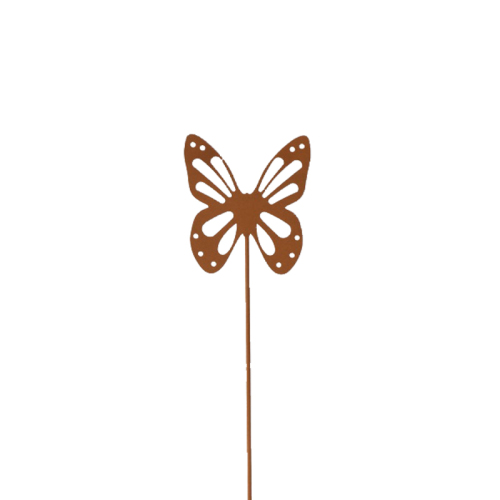 8PCS Mini Insect Rust Decorative Garden - Metallic Copper garden posts bee figures also for the balcony or front door