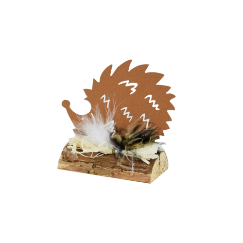 Mini Owl Rust Decorated Garden - Metallic Copper Garden Post Squirrel wood also for balcony or front door