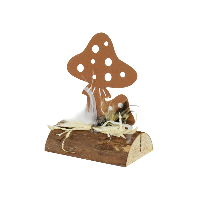 Mini Owl Rust Decorated Garden - Metallic Copper Garden Post Squirrel wood also for balcony or front door
