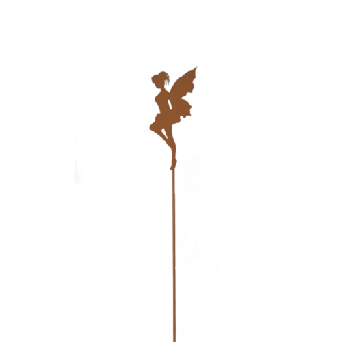 8PCS Mini Insect Rust Decorative Garden - Metallic Copper garden posts bee figures also for the balcony or front door