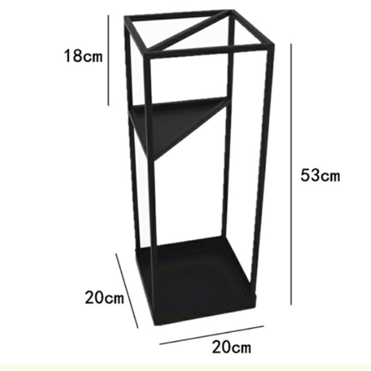Metal Multifunctional Floor Rack Wrought Iron Umbrella Stand Door UmbrellaDisplay Rack Holder Hotel Lobby Black