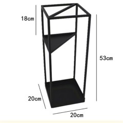 Metal Multifunctional Floor Rack Wrought Iron Umbrella Stand Door UmbrellaDisplay Rack Holder Hotel Lobby Black