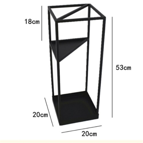 Metal Multifunctional Floor Rack Wrought Iron Umbrella Stand Door UmbrellaDisplay Rack Holder Hotel Lobby Black
