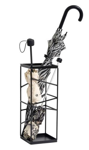 Geometric Modern Matte Black Metal Freestanding Large & Small Umbrella Holder Stand Storage Rack